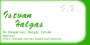 istvan halgas business card