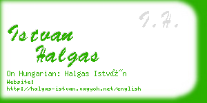 istvan halgas business card